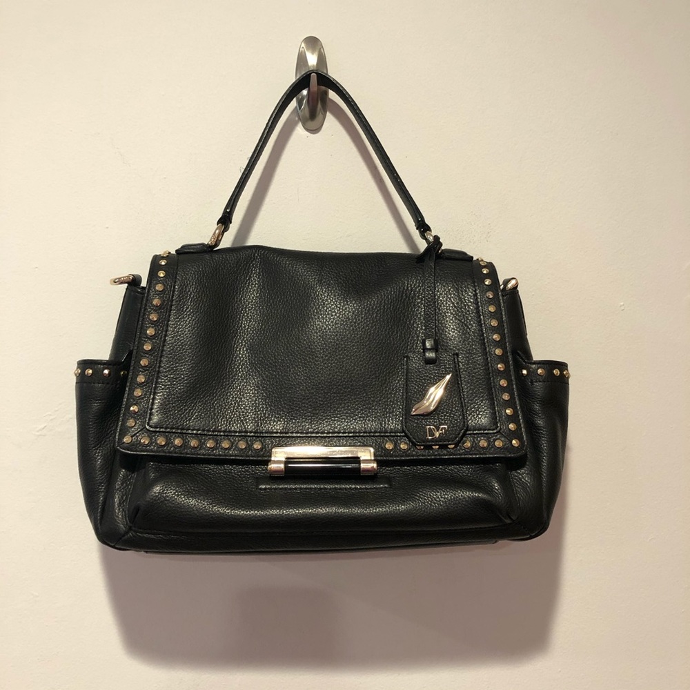 DVF| Highline Courier 440 Studded Leather Satchel